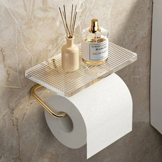 Luxury Gold Bathroom Paper Roll Holder Flushless Holder Toilet Roll Holder Tissue Holder Bathroom Accessories Bathroom