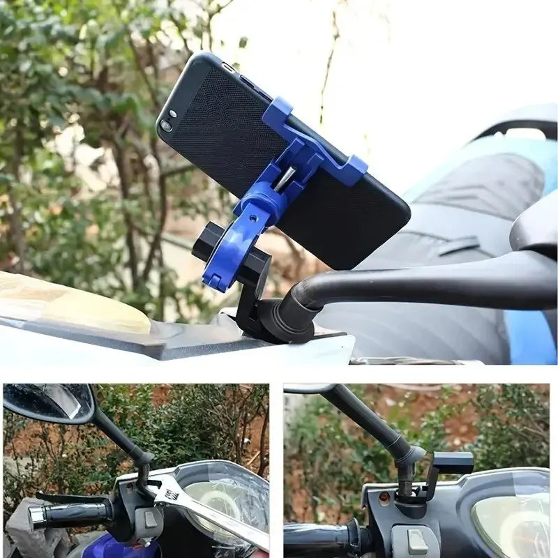 金属摩托车自行车手机支架铝合金防滑支架 GPS 夹通用自行车支架支持所有智能手机