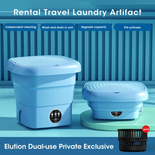 Mini Folding Washing Machine With Dryer Bucket Socks Underwear Cleaning Washer Travel Dormitory 110V-240V EU US