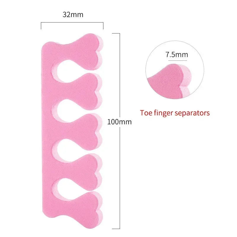 Nail Art Toe Separators Fingers Foots Sponge Soft UV Gel Polish Beauty Tools Manicure Pedicure Pack Nail Kits