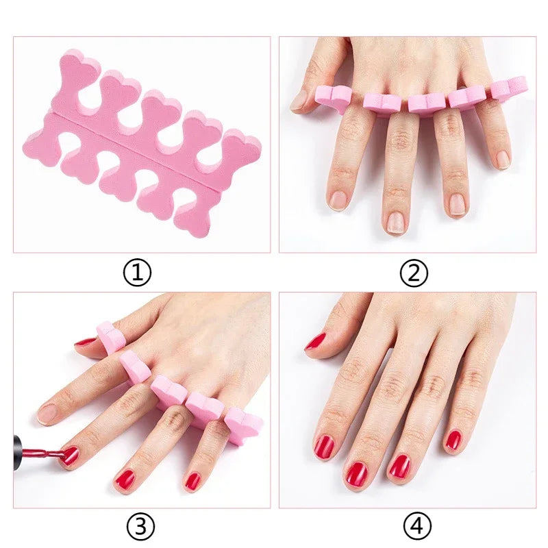 Nail Art Toe Separators Fingers Foots Sponge Soft UV Gel Polish Beauty Tools Manicure Pedicure Pack Nail Kits