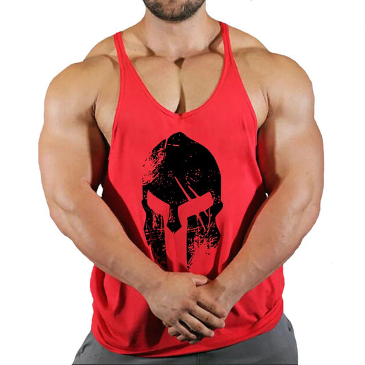 New Hot Sale Mens Printed Tank Top Breathable Cool Vest Running Shirt Cotton Tees Bodybuilding Singlet Fitness Sleeveless Gym