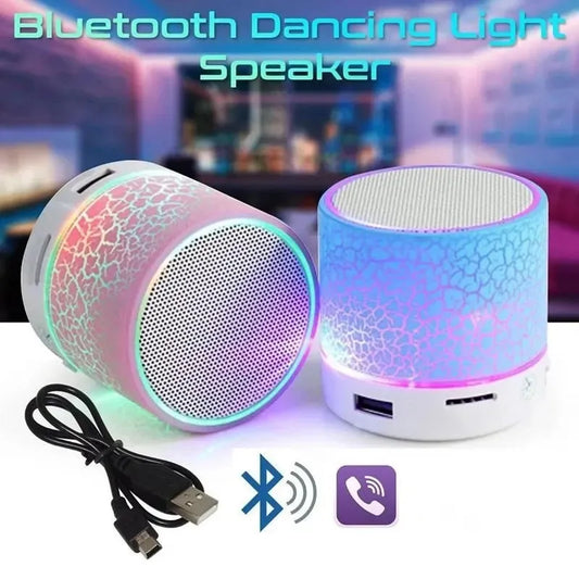 New Mini Portable Car Audio A9 Dazzling Crack LED Wireless Bluetooth 4.1 Subwoofer Speaker TF Card