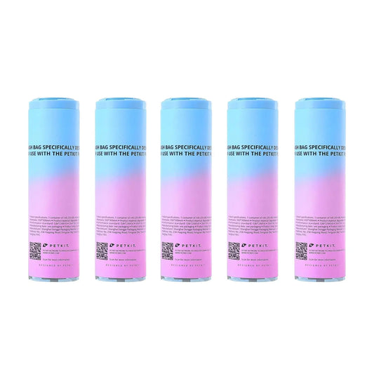 PETKIT PuraX PuraMax 替换垃圾袋 1-5 卷，便携式猫砂垃圾容器袋，适用于自清洁猫砂盒