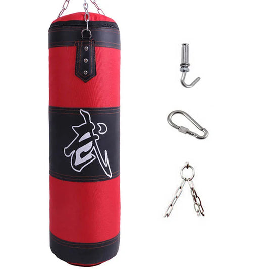 Saco de arena para golpear boxeo duradero, bolsa de boxeo pesada con gancho de cadena de Metal, mosquetón, gancho de entrenamiento físico, patada, lucha, Karate, Taekwondo 