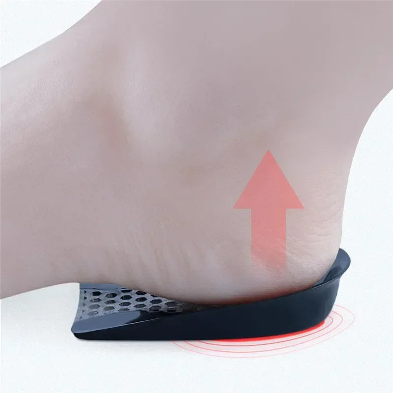 Silicone Gel Heel Pad for Shock Absorption Plantar Fasciitis Pain Relief Foot Care Insert Insole Height Increase Cup Cushion Pad