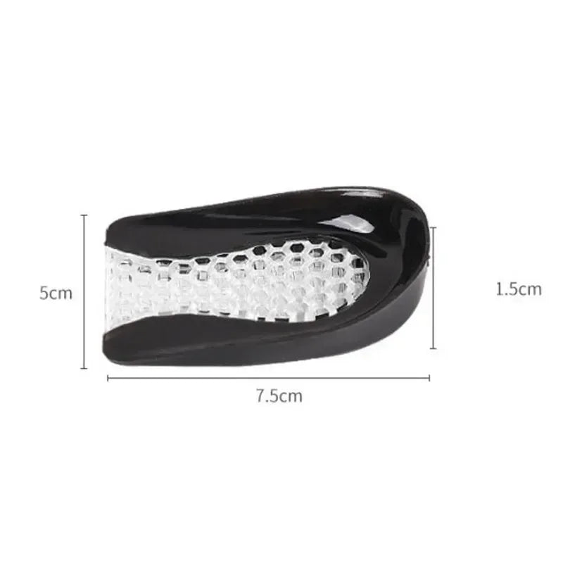 Silicone Gel Heel Pad for Shock Absorption Plantar Fasciitis Pain Relief Foot Care Insert Insole Height Increase Cup Cushion Pad