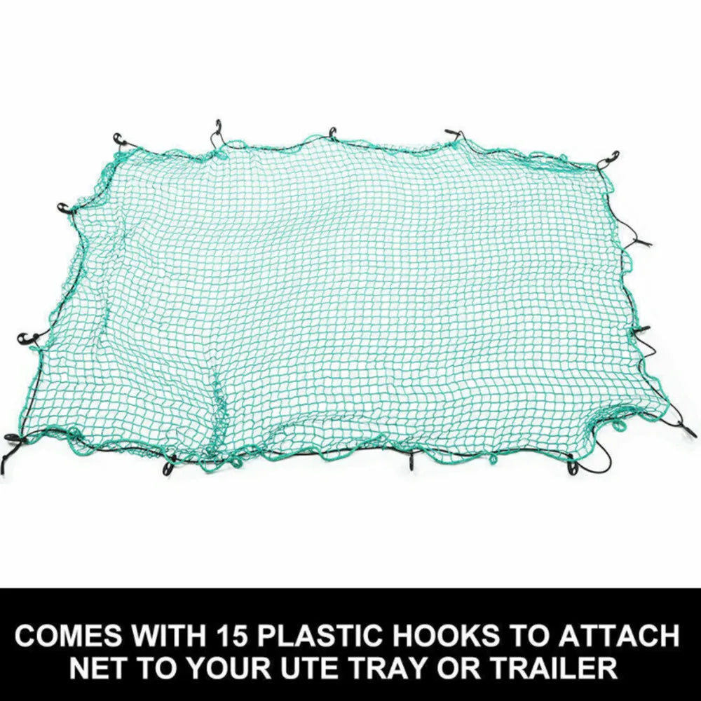 Red de carga resistente para remolques, cuerda elástica de malla para remolque de camión con ganchos de 15 Uds para remolque, camión y barco 