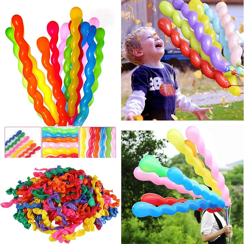 20~200pcs Spiral Long Balloon Multicolor Unique Twist Spiraal Latex Balloon Wedding Happy Birthday Holiday Decorations TMZ