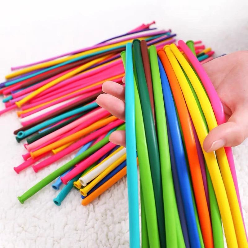 50/100/200pcs Magic Long Strip Balloon Thickened Inflatable Toy Twist Latex Balloons Children Day Birthday Party Decorations TMZ