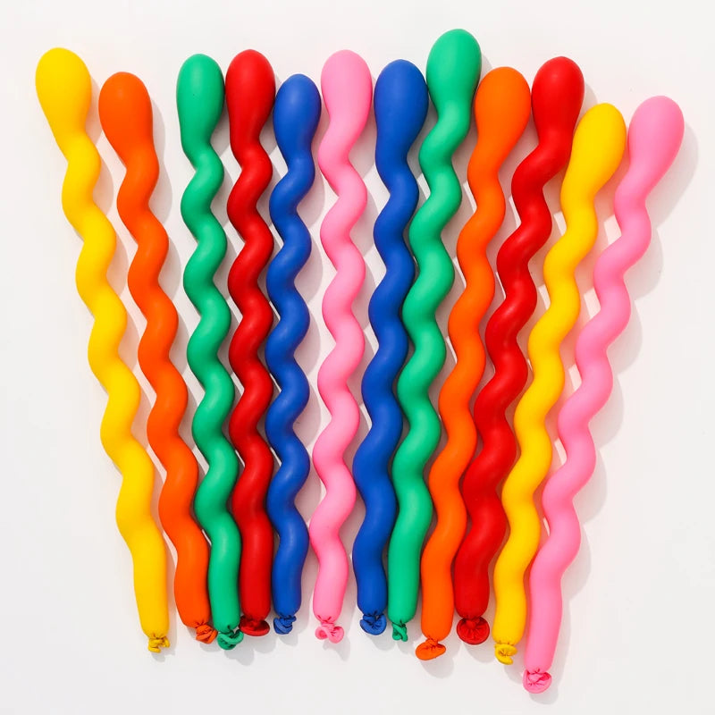 20~200pcs Spiral Long Balloon Multicolor Unique Twist Spiraal Latex Balloon Wedding Happy Birthday Holiday Decorations TMZ