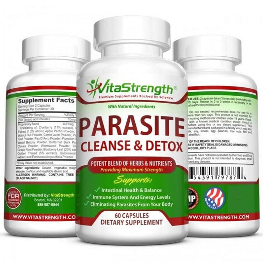 Parasite Cleanse & Detox- Eliminate Parasites, Pinworms & Other Intestinal Worms