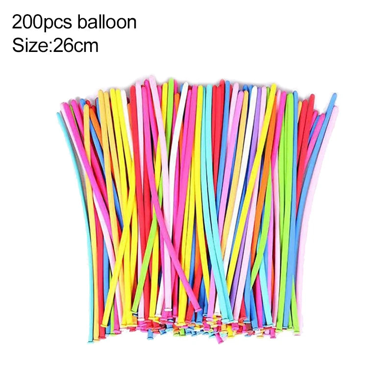 50/100/200pcs Magic Long Strip Balloon Thickened Inflatable Toy Twist Latex Balloons Children Day Birthday Party Decorations TMZ