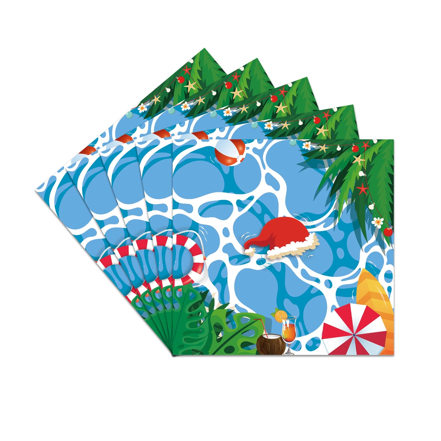Hawaiian Theme Party Favors Eyeglasses Fun Sunglasses Prop Food Tray Hawaiian Flower Table Mat Beach Summer Party Decorations