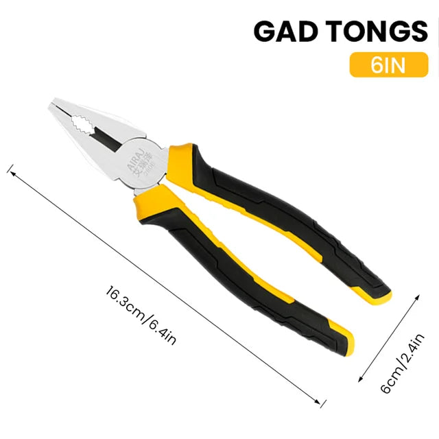 AIRAJ 6/8 Inch Wire Pliers Sharp Large Opening Stripping Pliers Industrial Grade Multifunctional Hardware Manual Tools