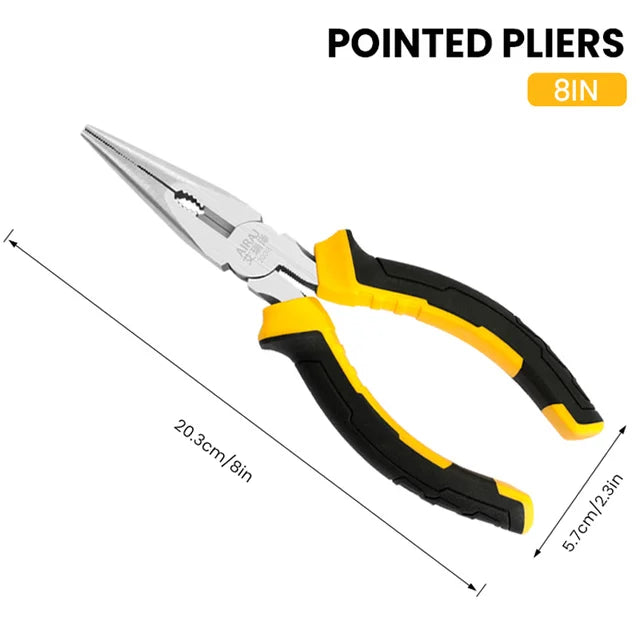 AIRAJ 6/8 Inch Wire Pliers Sharp Large Opening Stripping Pliers Industrial Grade Multifunctional Hardware Manual Tools