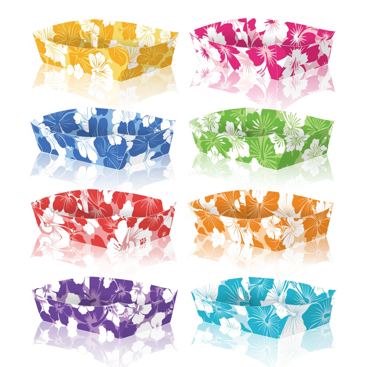 Hawaiian Theme Party Favors Eyeglasses Fun Sunglasses Prop Food Tray Hawaiian Flower Table Mat Beach Summer Party Decorations