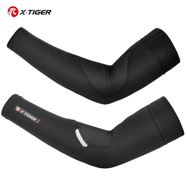 X-TIGER manga de ciclismo para deportes al aire libre, protección solar, mangas de brazo UV, tela de hielo, transpirable, calentadores de brazo para correr y ciclismo 