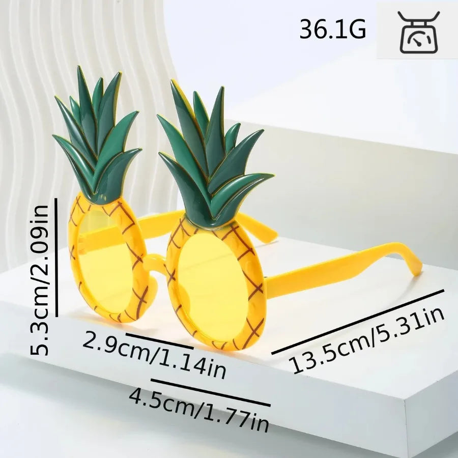 1-24PCS Fruit Eyeglasses Pineapple Sunglasses Luau Party Sunglasses Funny Sunglasses Dress Props for Hawaiian Party Supplies