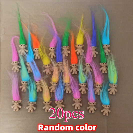 Troll Dolls, Vintage Trolls Lucky Doll Figures, Chromatic Adorable Cute Little Guys Collection, Party Favors,Christmas,Halloween