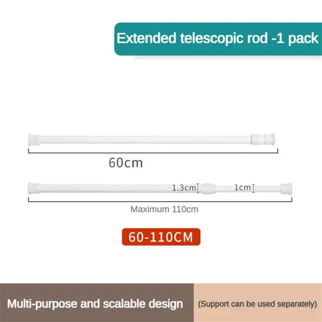 Multi Purpose Spring Loaded Extendable Sticks Telescopic Net Voile Tension Curtain Rail Pole Net Rods Curtain Telescopic Pole