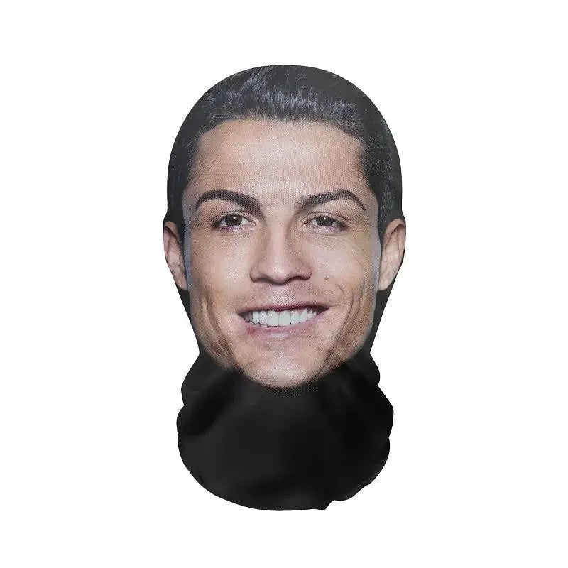 3D Printed Celebrity Realistic Face Mask Stretch Mesh Full Face Mask Men Role Play Headdress Hip Hop Balaclava Cosplay Mask