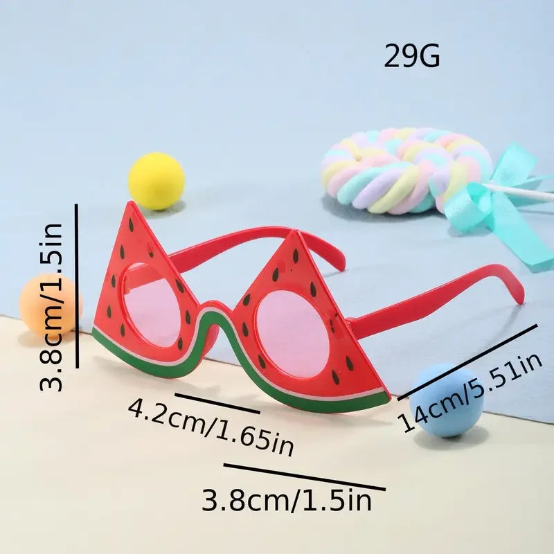 1-24PCS Fruit Eyeglasses Pineapple Sunglasses Luau Party Sunglasses Funny Sunglasses Dress Props for Hawaiian Party Supplies