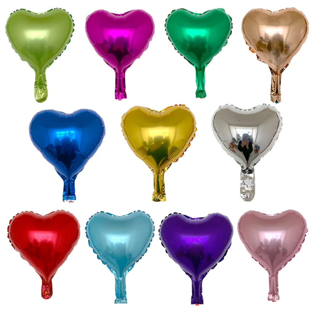 50pcs 5inch Foil Star Balloons Heart balloon Wedding Decoration Silver Gold Heart Balloons Birthday Baby Shower Wedding Supplies