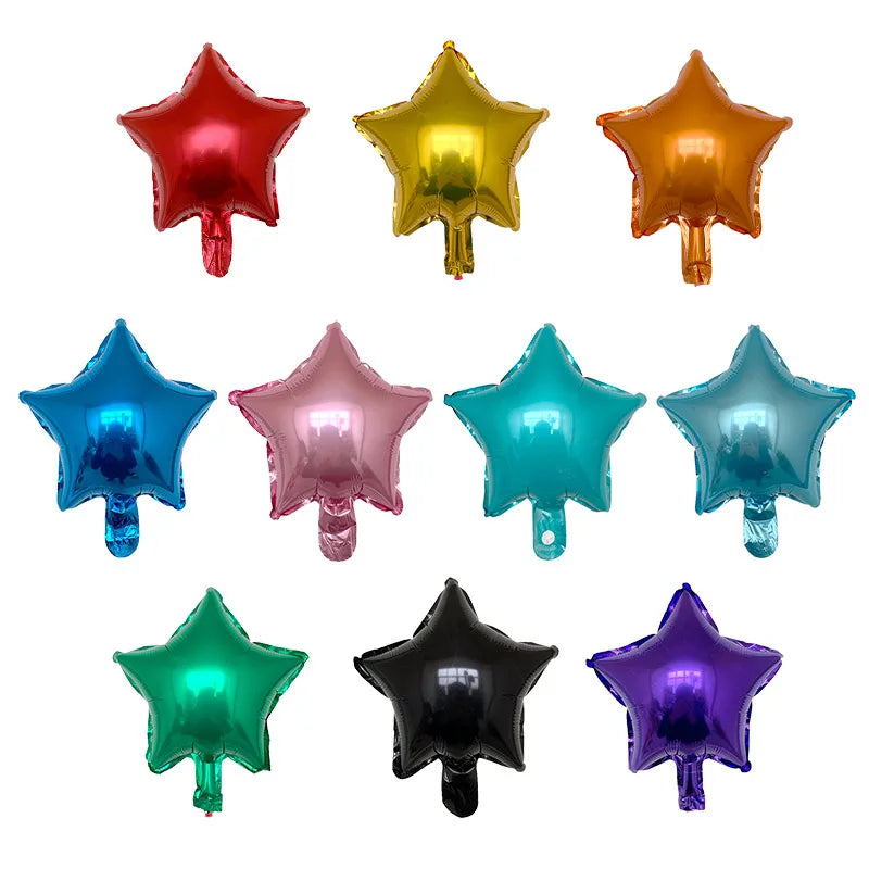 50pcs 5inch Foil Star Balloons Heart balloon Wedding Decoration Silver Gold Heart Balloons Birthday Baby Shower Wedding Supplies