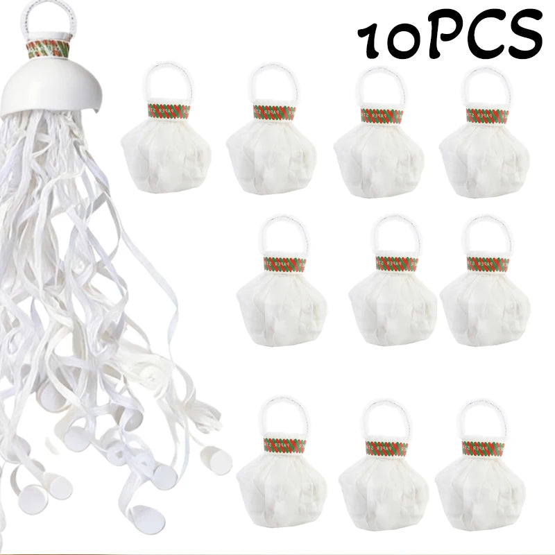 5-20pc Colorful Hand Throw Streamer Poppers Wedding Birthday Festival Decor Throw Streamers Poppers No Mess Paper Party Gift