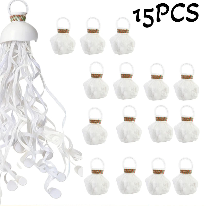 5-20pc Colorful Hand Throw Streamer Poppers Wedding Birthday Festival Decor Throw Streamers Poppers No Mess Paper Party Gift