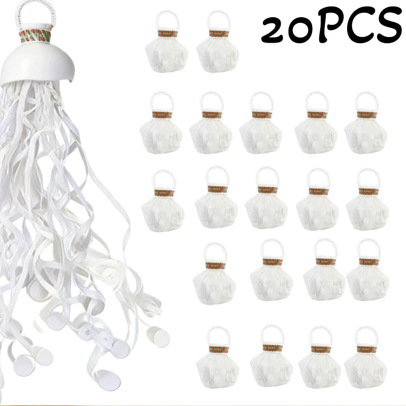 5-20pc Colorful Hand Throw Streamer Poppers Wedding Birthday Festival Decor Throw Streamers Poppers No Mess Paper Party Gift